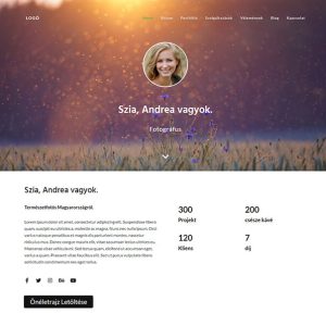 Fotográfus - portfólió jellegű wordpress oldal készítése